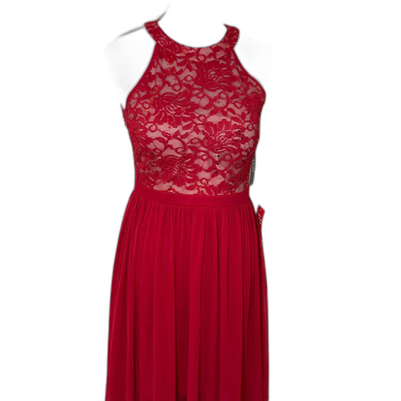 Night Way Collections Red Lace Maxi Dress - Picture 6 of 13